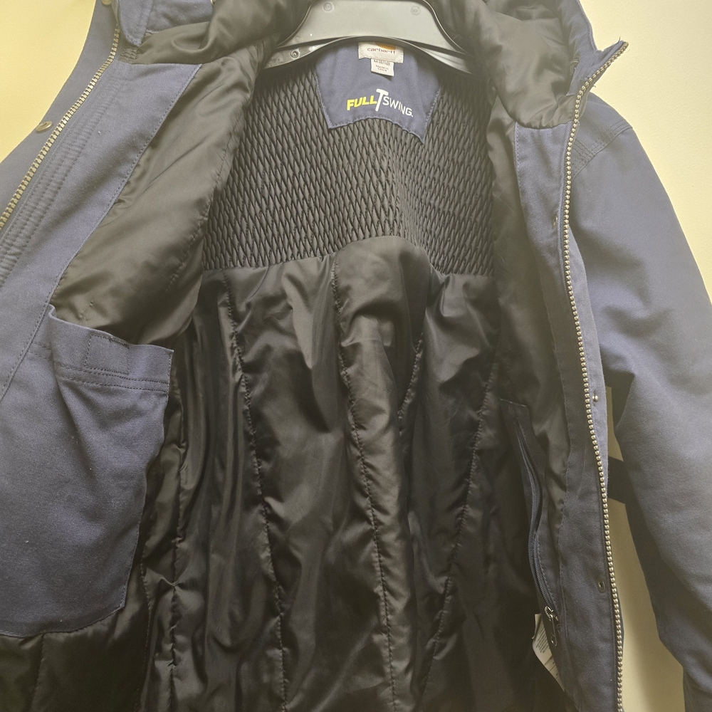 Carhartt Navy Blue Hooded Jacket - Picture 4 of 6
